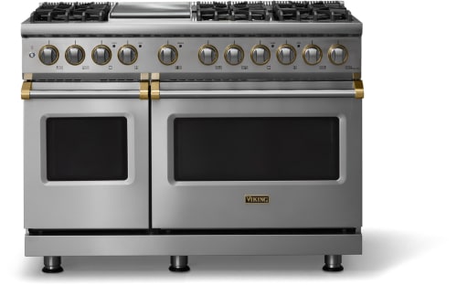 Viking 5 Series VDR54846GSSBBLP - 48"W. Dual Fuel Range; Six Burners with Griddle
