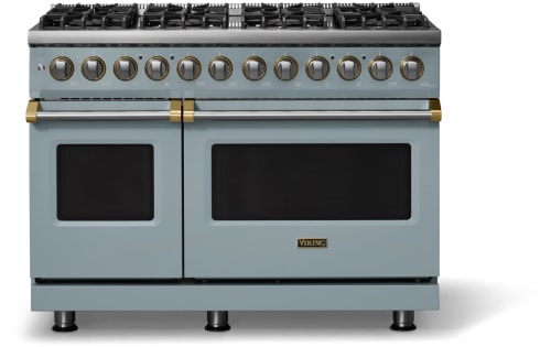 Viking 5 Series VDR54848BNSBB - 48"W. Dual Fuel Range; Eight Burners