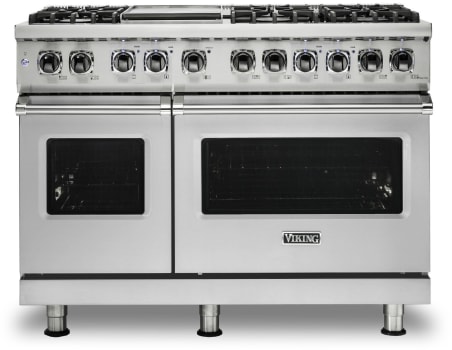 Viking 5 Series VDR5486GSSLP - 48 Inch Freestanding Professional Dual Fuel Range in Front View