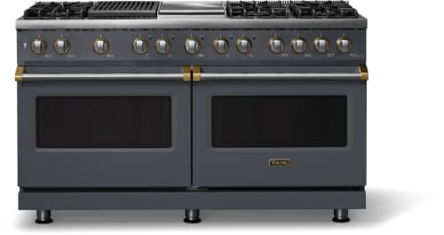 Viking 5 Series VDR56046GQCSBB - 60"W. Dual Fuel Range; Six Burners with Griddle and Grill