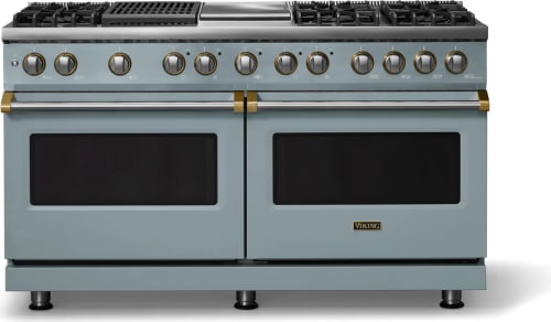 Viking 5 Series VDR56046GQNSBB - 60"W. Dual Fuel Range; Six Burners with Griddle and Grill