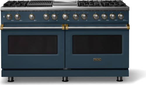 Viking 5 Series VDR56046GQSQBBLP - 60"W. Dual Fuel Range; Six Burners with Griddle and Grill