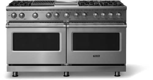 Viking 5 Series VDR56046GQSS - 60"W. Dual Fuel Range; Six Burners with Griddle and Grill