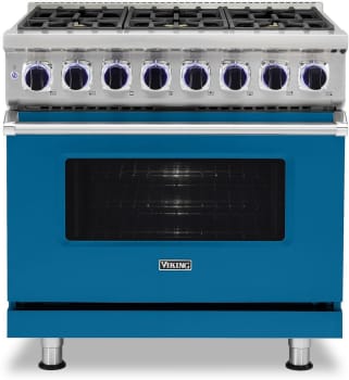 Viking VDR73626BABLP - 7 Series 36 Inch Freestanding Dual Fuel Range