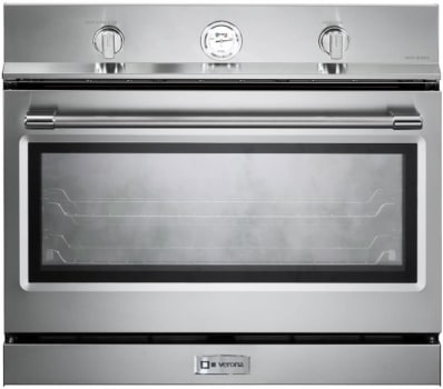 Verona Vebig30nss 30 Inch Built In Single Gas Wall Oven With 3 5 Cu Ft Capacity Convection Infrared Broiler Instant Burner Ignition Closed Door Broil Ogic Temperature Indicator Porcelain Surface And Triple Pane - Best Single 30 Inch Wall Oven