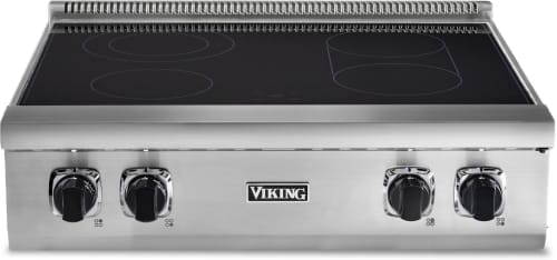 Viking 5 Series VERT53014BSS - 30 Inch Electric Rangetop with 4 Elements in Front View