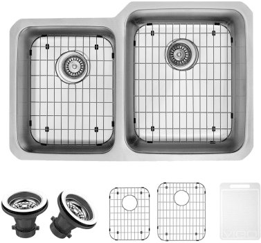 Vigo Industries Vg3221rk1 32 Inch Undermount Double Bowl Stainless Vigo Industries Kitchen Sink Collection Vg3221rk1 Items Included