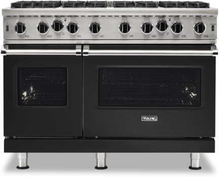 Viking 5 Series VGIC54828BCSLP - 48 Inch Freestanding Gas Range with 8 Open Burners in Front View