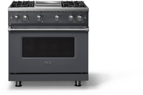 Viking 5 Series VGR53644GCS - 36 Inch Gas Range; Four Burners with Griddle