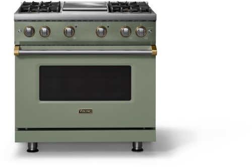 Viking 5 Series VGR53644GEUBB - 36 Inch Gas Range; Four Burners with Griddle