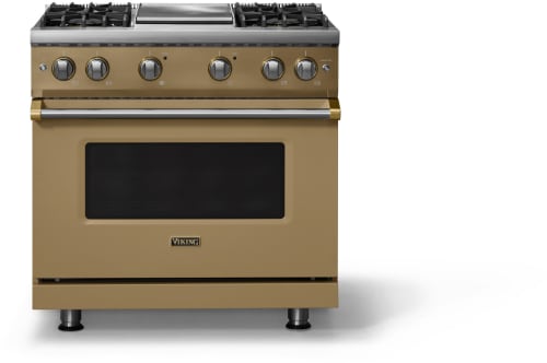 Viking 5 Series VGR53644GGHBBLP - 36 Inch Gas Range; Four Burners with Griddle