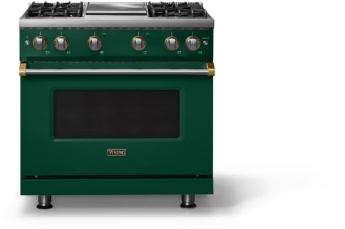 Viking 5 Series VGR53644GIVBB - 36 Inch Gas Range; Four Burners with Griddle