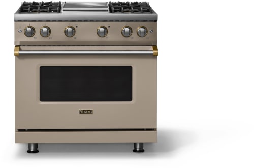 Viking 5 Series VGR53644GNABB - 36 Inch Gas Range; Four Burners with Griddle