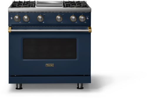 Viking 5 Series VGR53644GSBBB - 36 Inch Gas Range; Four Burners with Griddle