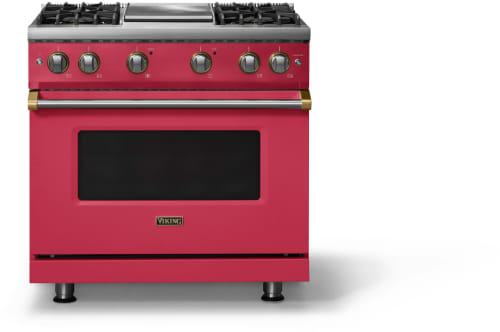 Viking 5 Series VGR53644GVABB - 36 Inch Gas Range; Four Burners with Griddle