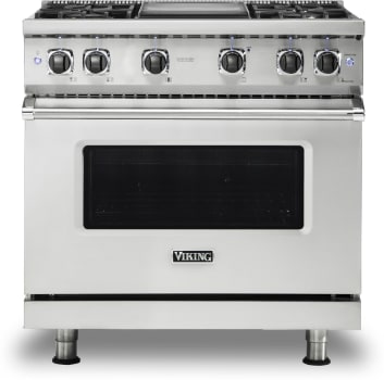 VGR5364GSS Viking 36 Professional 5 Series Freestanding Gas Range with 4  Sealed Burners and Griddle - Stainless Steel