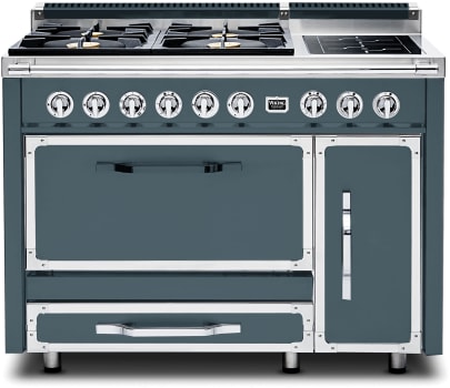Viking Tuscany Series TVDR4814ISQ - 48 Inch Freestanding Gas Range with 4 Sealed Burners and Induction Element Burner