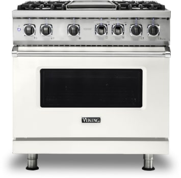 Viking 5 Series VDR5364GPWBB - 36 Inch Dual Fuel Range with 4 Sealed Burner
