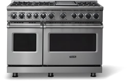 Viking 7 Series VDR74826GSSLP - 48 In. Stainless Steel Liquid Propane Dual Fuel Range With Griddle