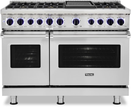 Viking 7 Series VDR74826GSS - 48 Inch Freestanding Dual Fuel Range with 6 Sealed Burner and Reversible Grill/Griddle