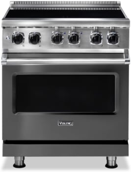 Viking 5 Series VIR53024BDG - 30 Inch Freestanding Induction Range with 4 Elements in Front View