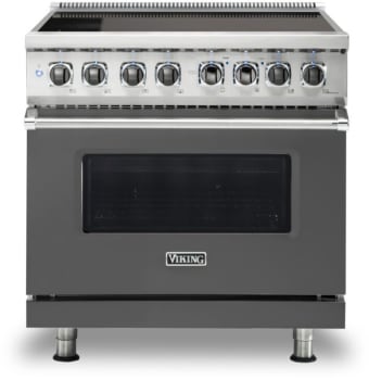 Viking 5 Series VIR53626BDG - 36 Inch Freestanding Induction Range in Front View