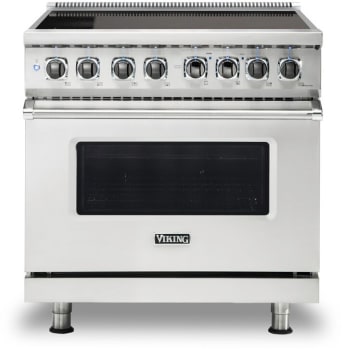 Viking 5 Series VIR53626BSS - 36 Inch Freestanding Induction Range in Front View