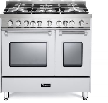 VERONA VPFSGE365DW White 36" Prestige Dual Fuel Double Oven Range