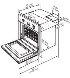 Viking 5 Series VSOE530AN - VSOE530XX Dimensions