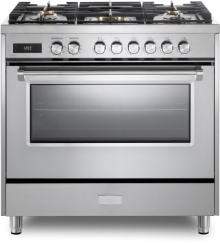 Verona Ultima Collection VUFSGE365SS - 36 Inch Freestanding Dual Fuel Range
