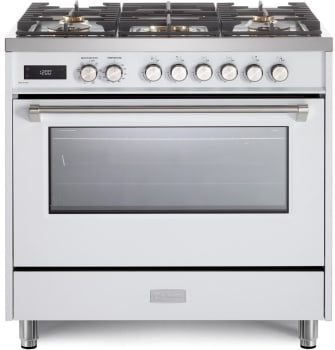 Verona Ultima Collection VUFSGE365W - 36 Inch Freestanding Dual Fuel Range