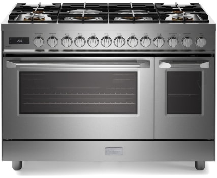 Verona Ultima Collection VUFSGE486DSS - 48 Inch Freestanding Dual Fuel Range with 6 Sealed Brass Burners