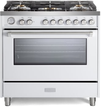 Verona Ultima Collection VUFSGG365W - 36 Inch Freestanding Gas Range with 5 Burners