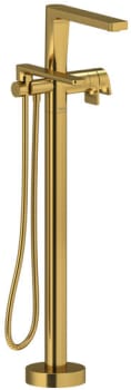 Rohl Ode™ TOD39BG - Thermostatic Single Hole Floor Mount Tub Filler Trim in Brushed Gold