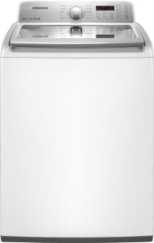 Samsung Wa456drhdwr 27 Inch Top Load Washer With 4 5 Cu Ft Capacity 11 Wash Cycles 6 Options 5 Temperature Settings Aquajet Cleaning Technology Smart Care And Diamond Drum Neat White