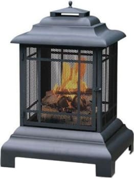 Endless Summer Waf501cs Outdoor Firehouse Wood Burning Fire Pit In Black With Belmont Design