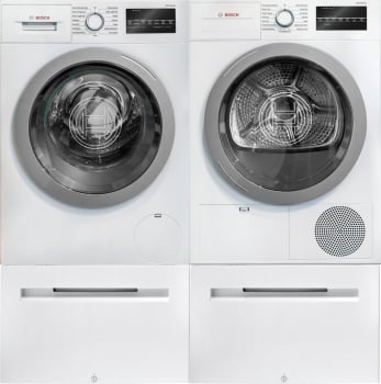 Bosch Bowadre28405 Side By On Pedestals Washer Dryer Set With Bosch 500 Series Bowadre28405 Side By With Pedestal