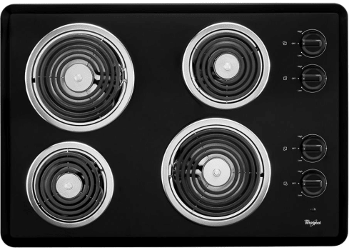Whirlpool WCC31430AB - 30" Electric Cooktop with Dishwasher-Safe Knobs