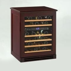 Avanti Wcr534wdzdm 27 Inch Dual Zone Wine Cooler With 46 Bottle Capacity Extension Slides Soft Led Lighting Built In Fan Credenza Style Wood Cabinetry Wood Racks Tinted Glass Door And Ada Compliance Mahogany