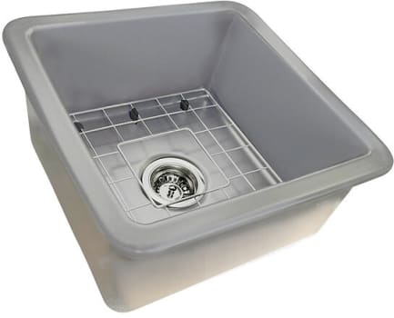 Nantucket Sinks WELLFLEET1818GR - 18 Inch Undermount Fireclay Kitchen Sink