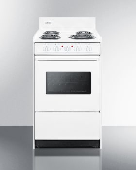 Summit WEM110W - 20 Inch Freestanding Electric Range with 4 Coil Elements