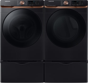 Samsung SAWADRGV83001 - Washer with Paired Dryer in Black on Pedestals