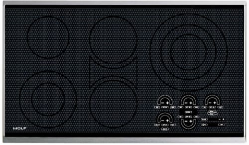 Wolf Ct36es 36 Inch Smoothtop Electric Cooktop With 5 Heating