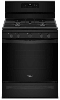 Whirlpool Wfg525s0hb 30 Inch Freestanding Gas Range With Frozen Bake Technology Speedheat Burner Spillguard Cooktop Center Oval Burner Temperature Sensor Closed Door Broiling Control Lock And Self Cleaning Black