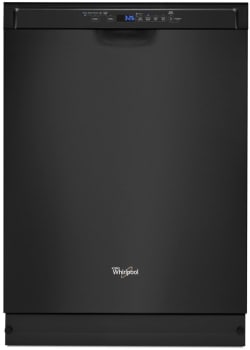 Whirlpool WDF560SAFB 24 Inch Full Console Built In Dishwasher with 12 Place Settings Wash 5 Cycles 50 dBA Silence Rating AnyWare Plus Silverware Basket Soil Sensor 1 Hour Wash Cycle Sani Rinse Option ...