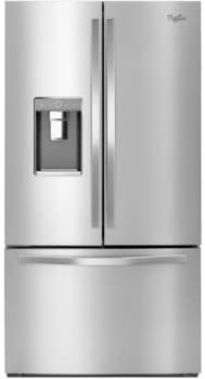 Whirlpool Wrf995fifz 36 Inch French Door Refrigerator With 31 5 Cu Ft Capacity 4 Shelves 8 Door Bins Gallon Storage Treasure Bin Drawer Stadium Divider Fingerprint Resistant Stainless Steel Ada Compliance Ice And
