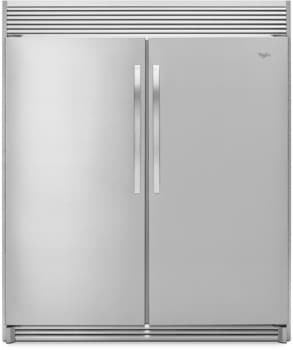 Whirlpool WHREFR1 Side-by-Side Column Refrigerator & Freezer Set with 30  Inch Freezer and 30 Inch Refrigerator in Stainless Steel