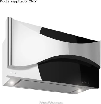 Futuro Futuro Aesthetics Series WL36AESTHETICSBLK - 36 Inch Aesthetics Black Wall Mount Range Hood in Angled View