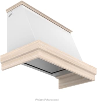 Futuro Futuro Art Tempo Series WL36ARTTEMPO - 36 Inch Art Tempo White Wall Mount Range Hood in Angled View