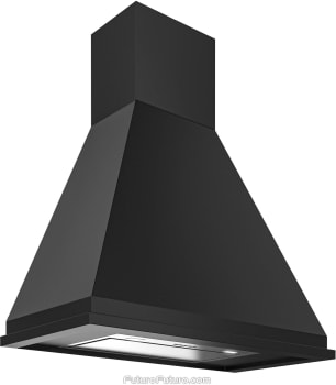 Futuro Futuro Camino Series WL36CAMINOGM - 36 Inch Camino Black Wall Mount Range Hood in Angled View